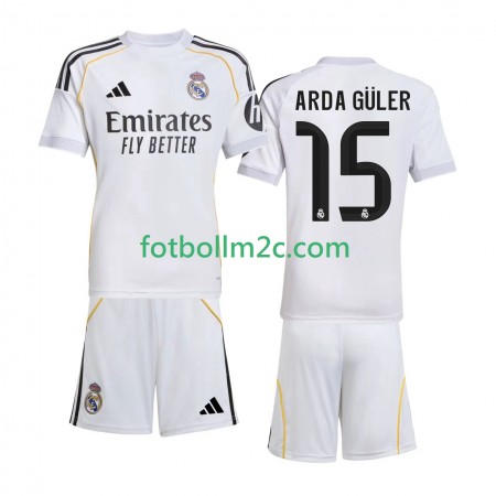 Fußballtrikots Real Madrid Arda Guler 15 Kinder Heim Trikotsatz 2025-2026 Fußballtrikots Real Madrid Arda Guler 15 Kinder Heim Trikotsatz 2025-2026